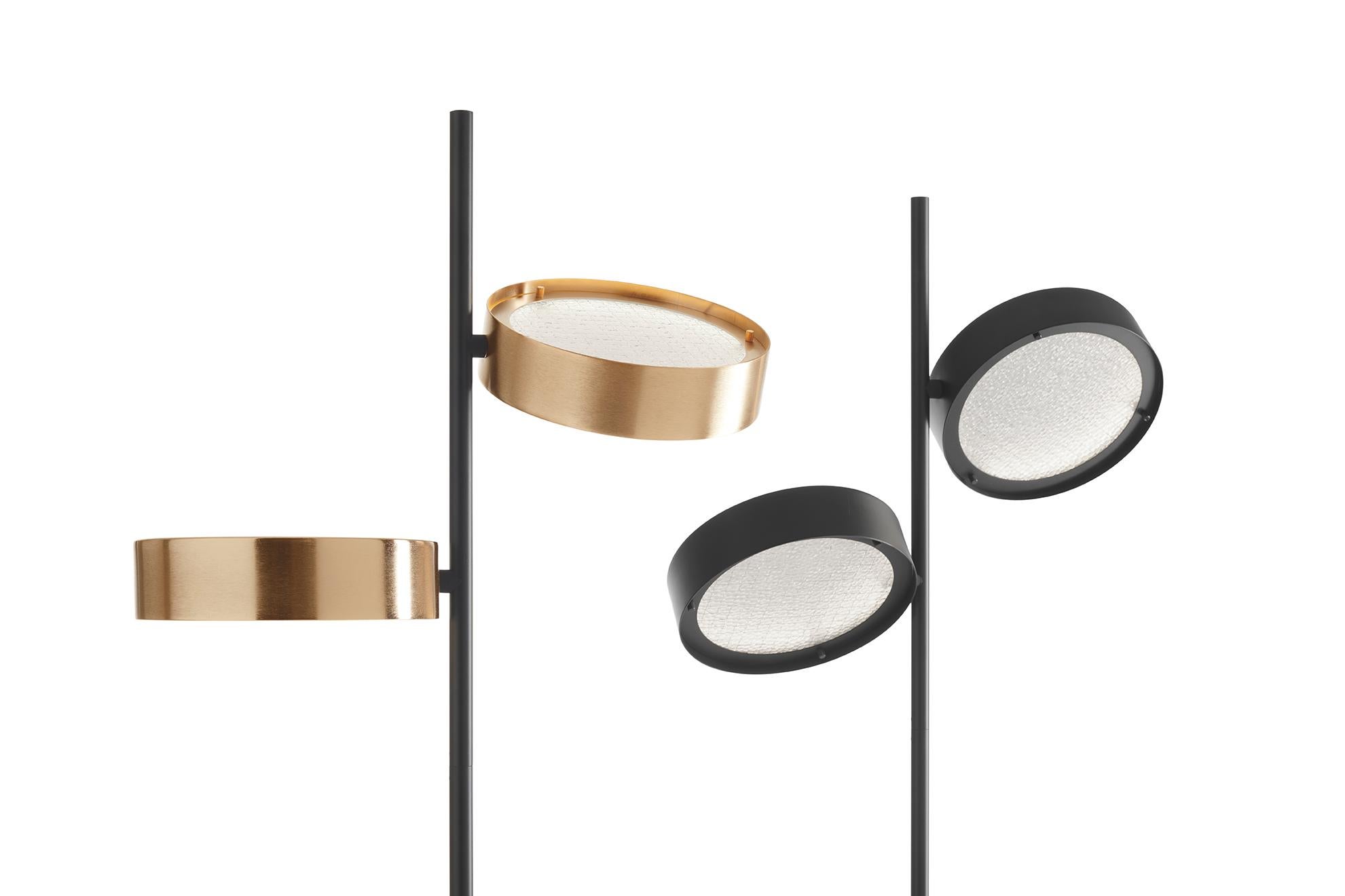 Contemporary Set of 2 Christophe Pillet Floor Lamp Berlin 323 Black Matt by Oluce For Sale