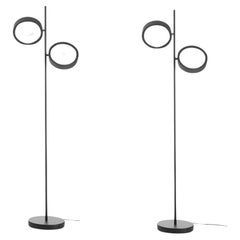 Set of 2 Christophe Pillet Floor Lamp Berlin 323 Black Matt by Oluce