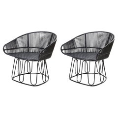 Set di 2 sedie Circo Lounge Chair in pelle di Sebastian Herkner