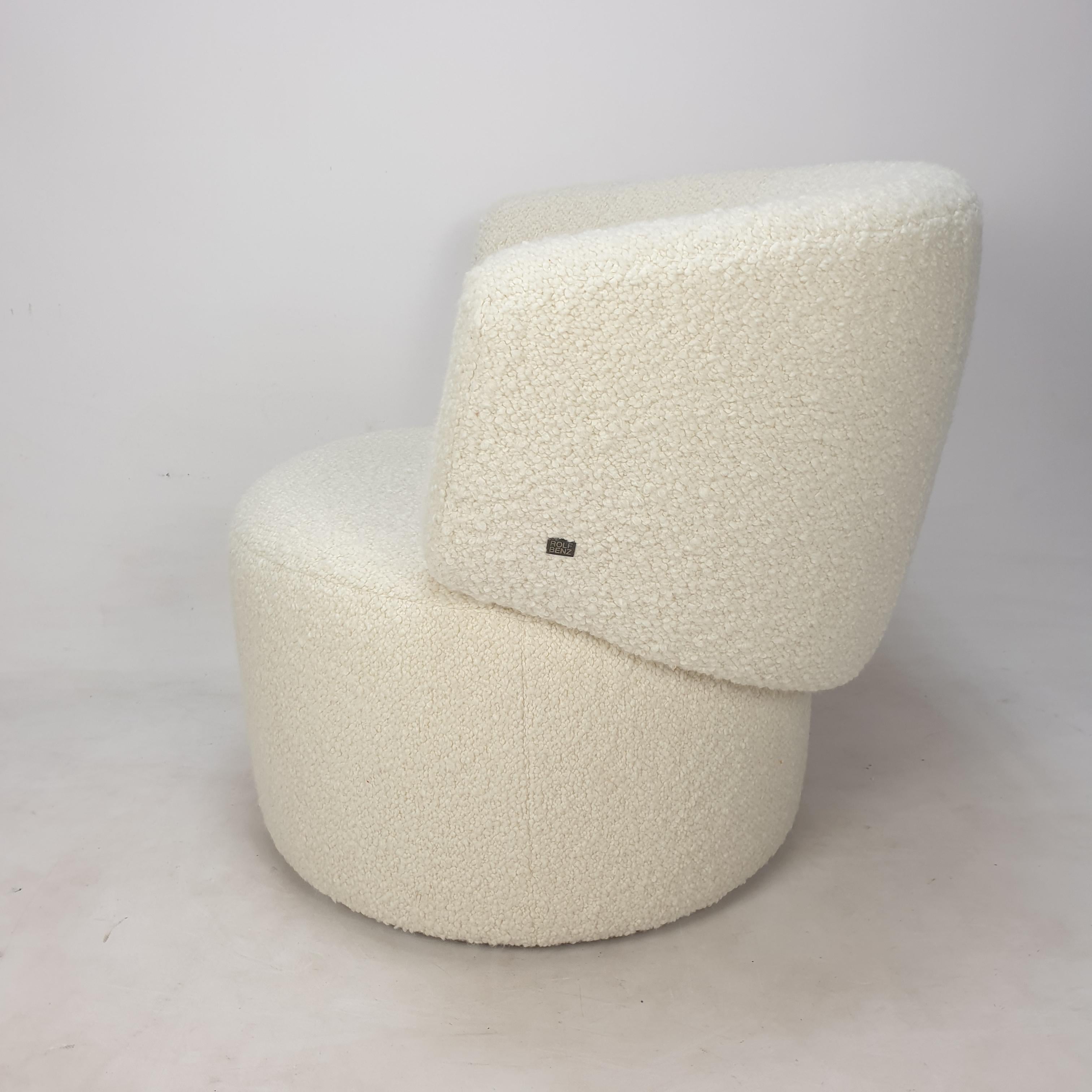 Set of 2 Club Chairs and 1 Pouf by Rolf Benz 7