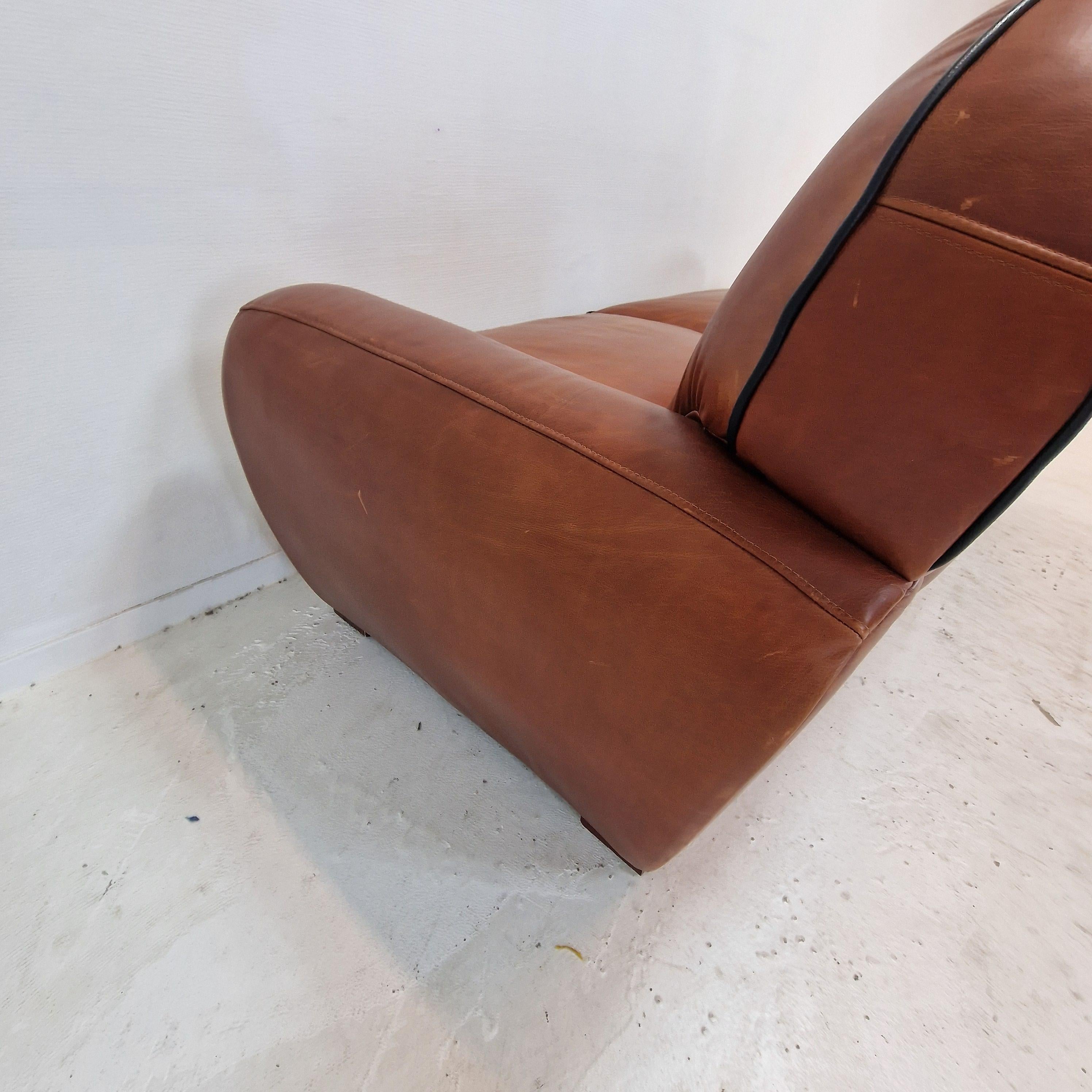 Set di 2 poltrone e 1 divano in pelle di Jan Frantzen, Paesi Bassi in vendita 13