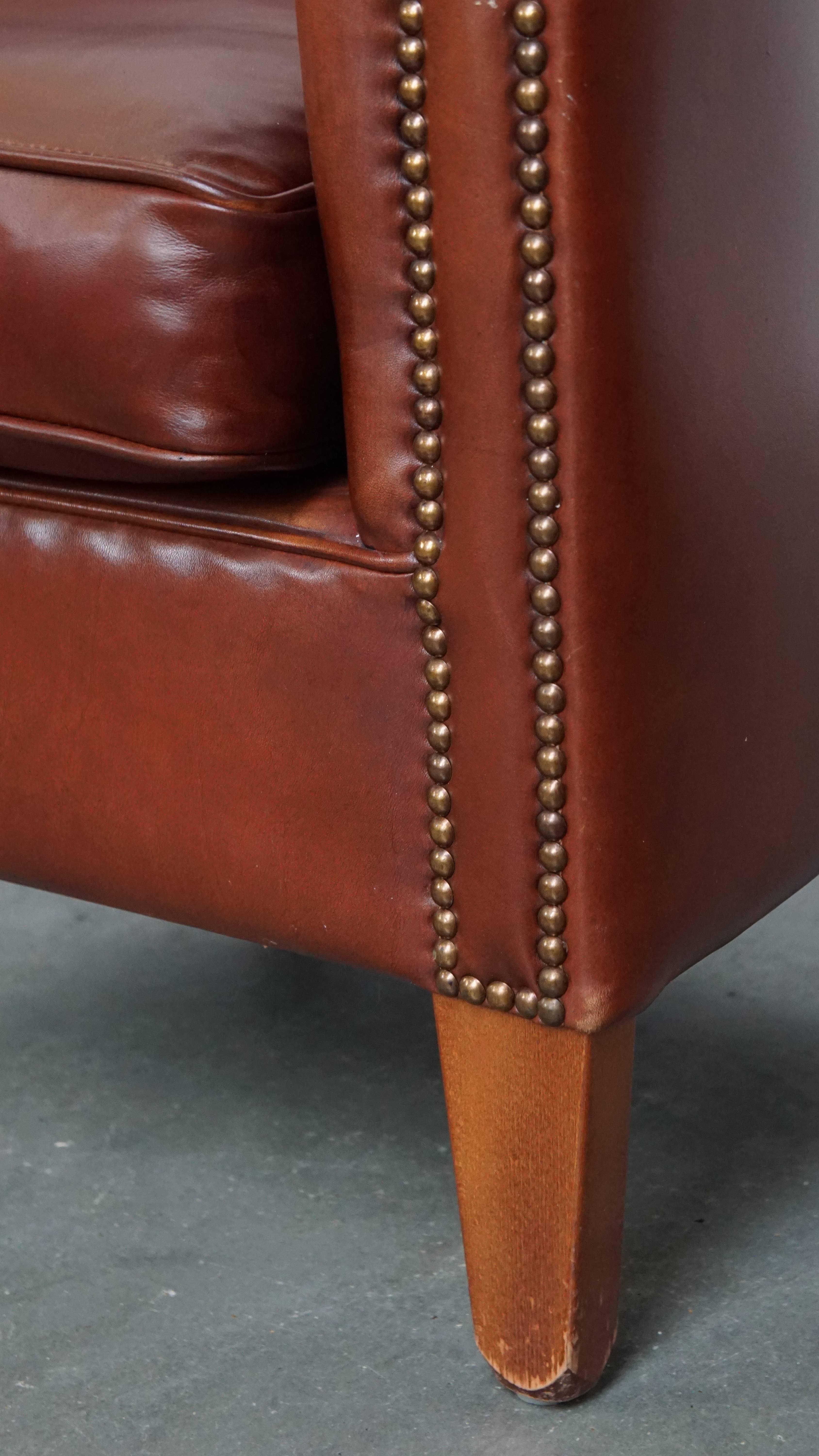 2er Set Club Chairs aus Rindsleder im Angebot 8