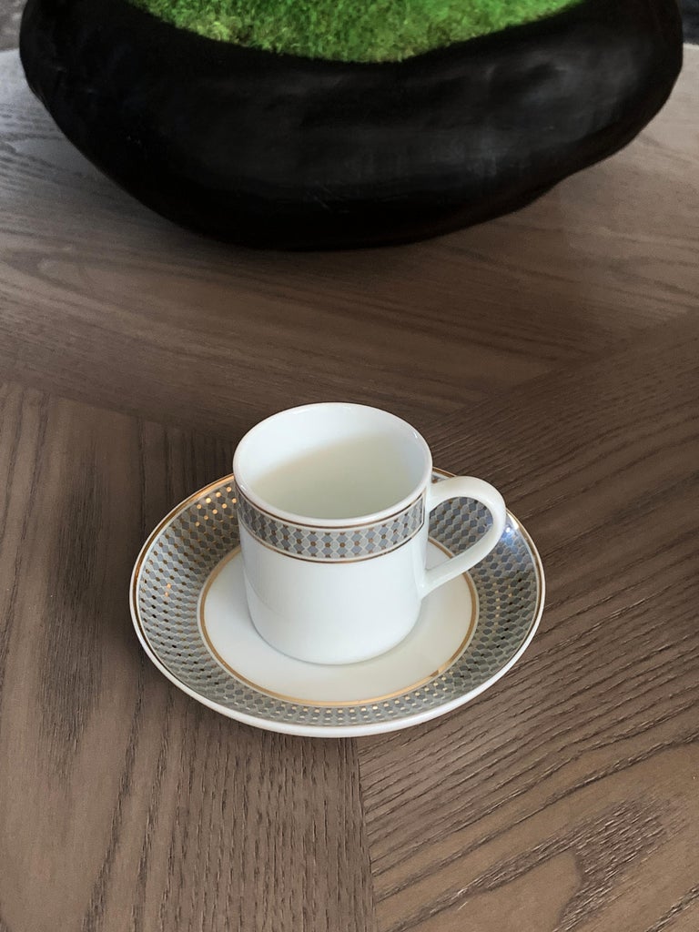 Set of 2 Coffee Cup with Saucer Modern Vintage André Fu Living Tableware New For Sale at 1stDibs