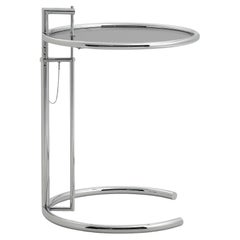 Set of 2 Coffee table ClassiCon Adjustable Table E1027 design Eileen Gray Smoke
