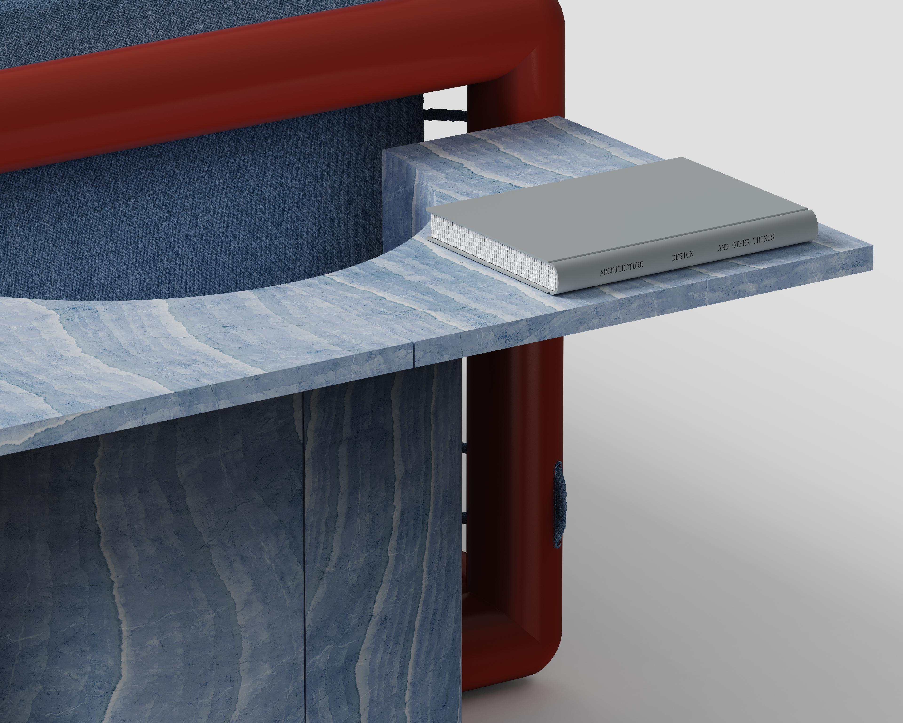 Set de 2 tables basses en MarCo Nero & Verde Acquamarina par Antonio De Marco en vente 4