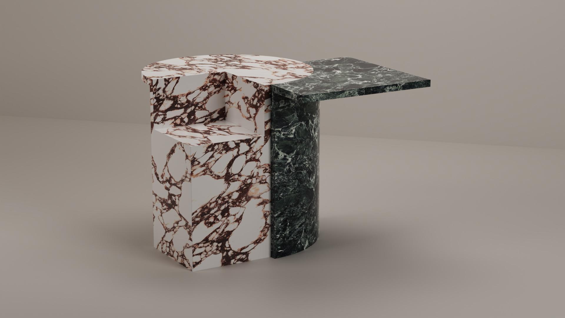 Set de 2 tables basses en MarCo Nero & Verde Acquamarina par Antonio De Marco en vente 9