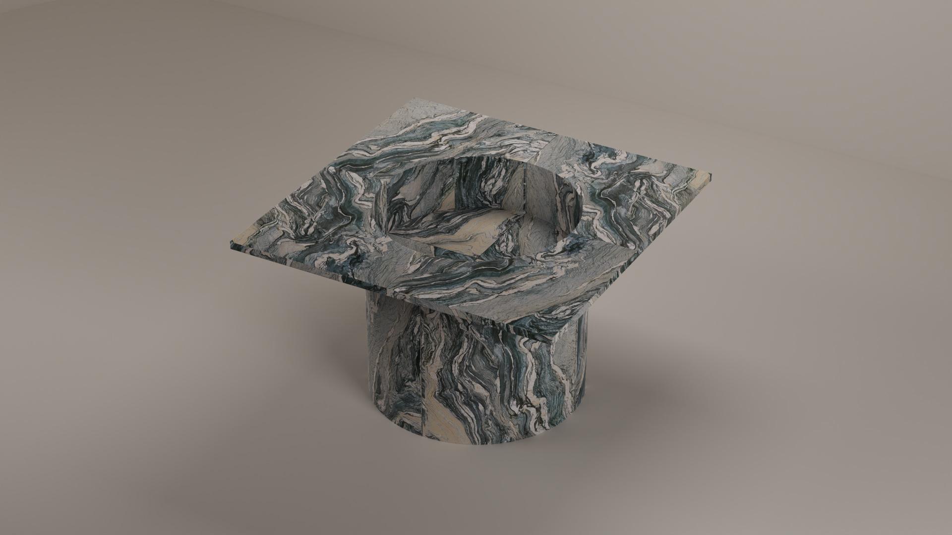Set de 2 tables basses en MarCo Nero & Verde Acquamarina par Antonio De Marco en vente 11