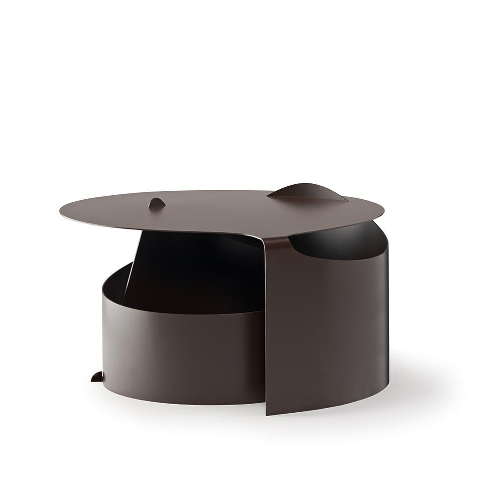 Mid-Century Modern Set of 2 Coffee Tables, Rolle Steel Designed by Aldo Bakker for Karakter For Sale