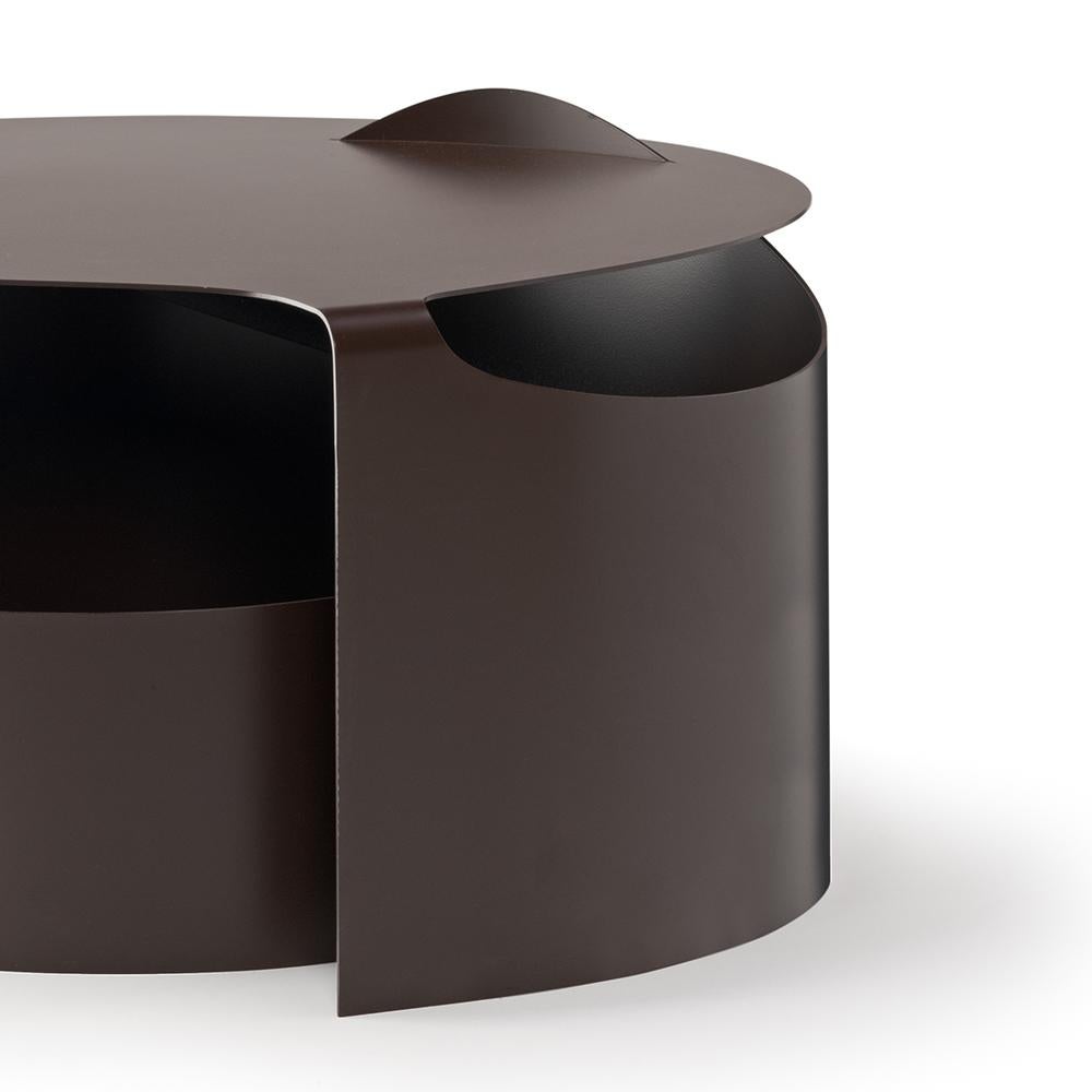 Set of 2 Coffee Tables, Rolle Steel Designed by Aldo Bakker for Karakter In New Condition For Sale In Barcelona, Barcelona