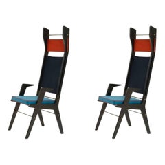 Lot de 2, Fauteuil Colette Rouge, Bleu, Tourquoise par Colé Italia
