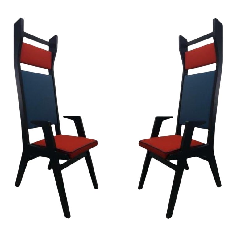 2er-Set, Colette Sessel, Rot, Blau, Rot von Colé Italia