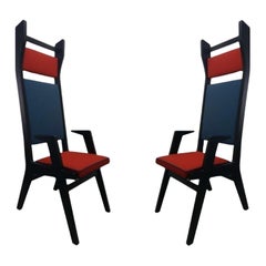 2er-Set, Colette Sessel, Rot, Blau, Rot von Colé Italia