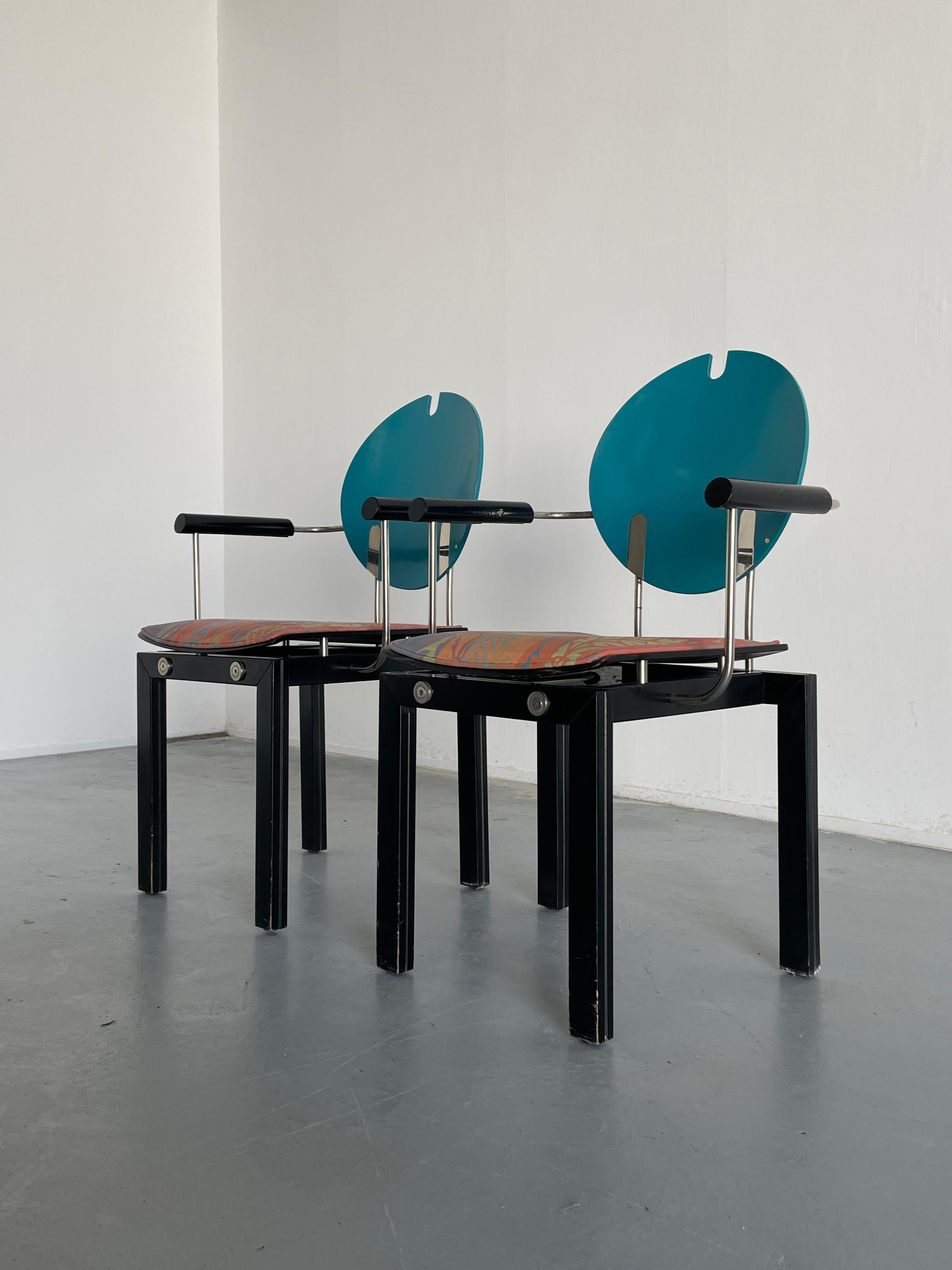 Austrian Set of 2 Collectible Memphis Era Original Postmodern Thonet Vienna Chairs, 1990s