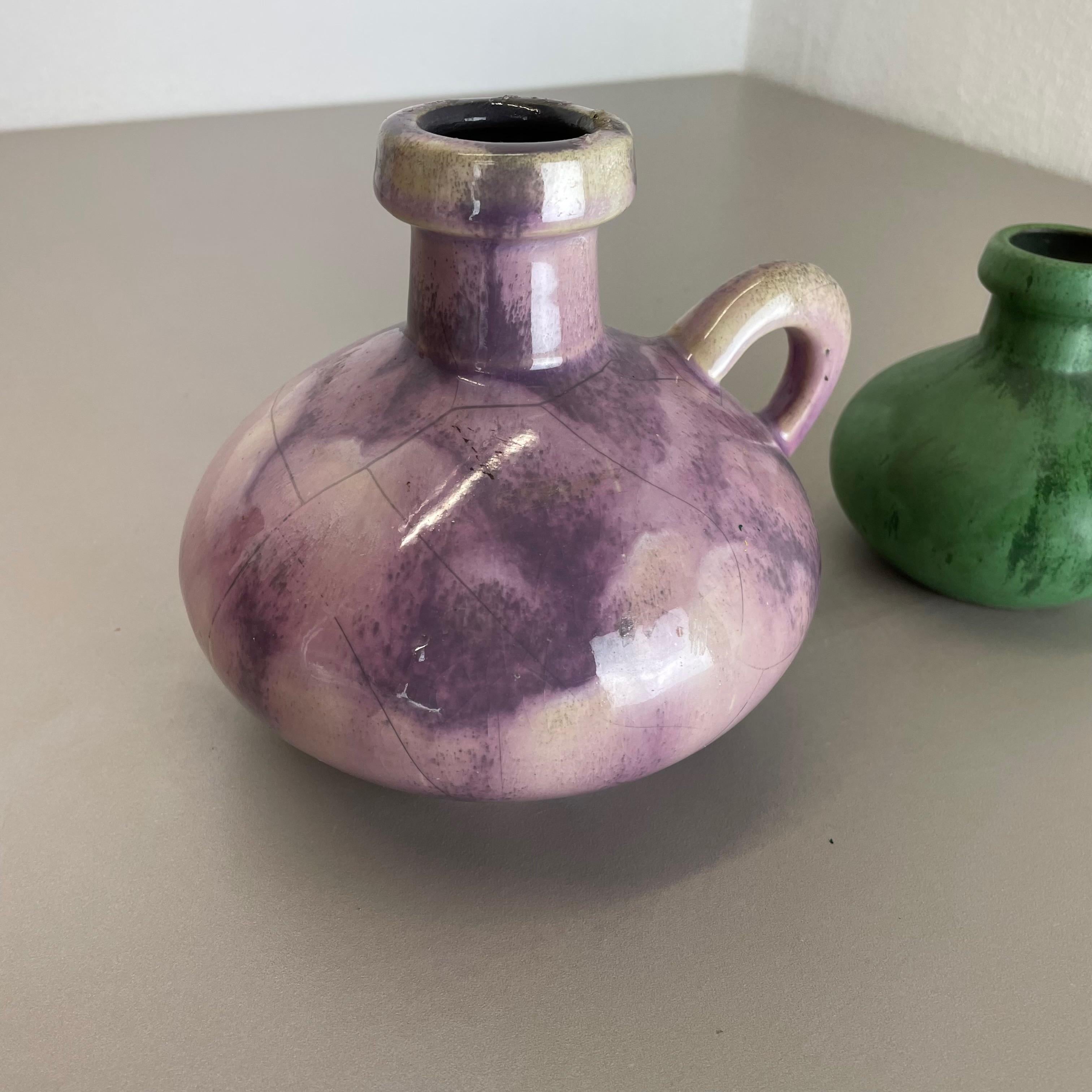 2er-Set farbenfrohe Studio-Keramik-Vasen-Objekte Otto Keramik, Deutschland 1970 (20. Jahrhundert) im Angebot