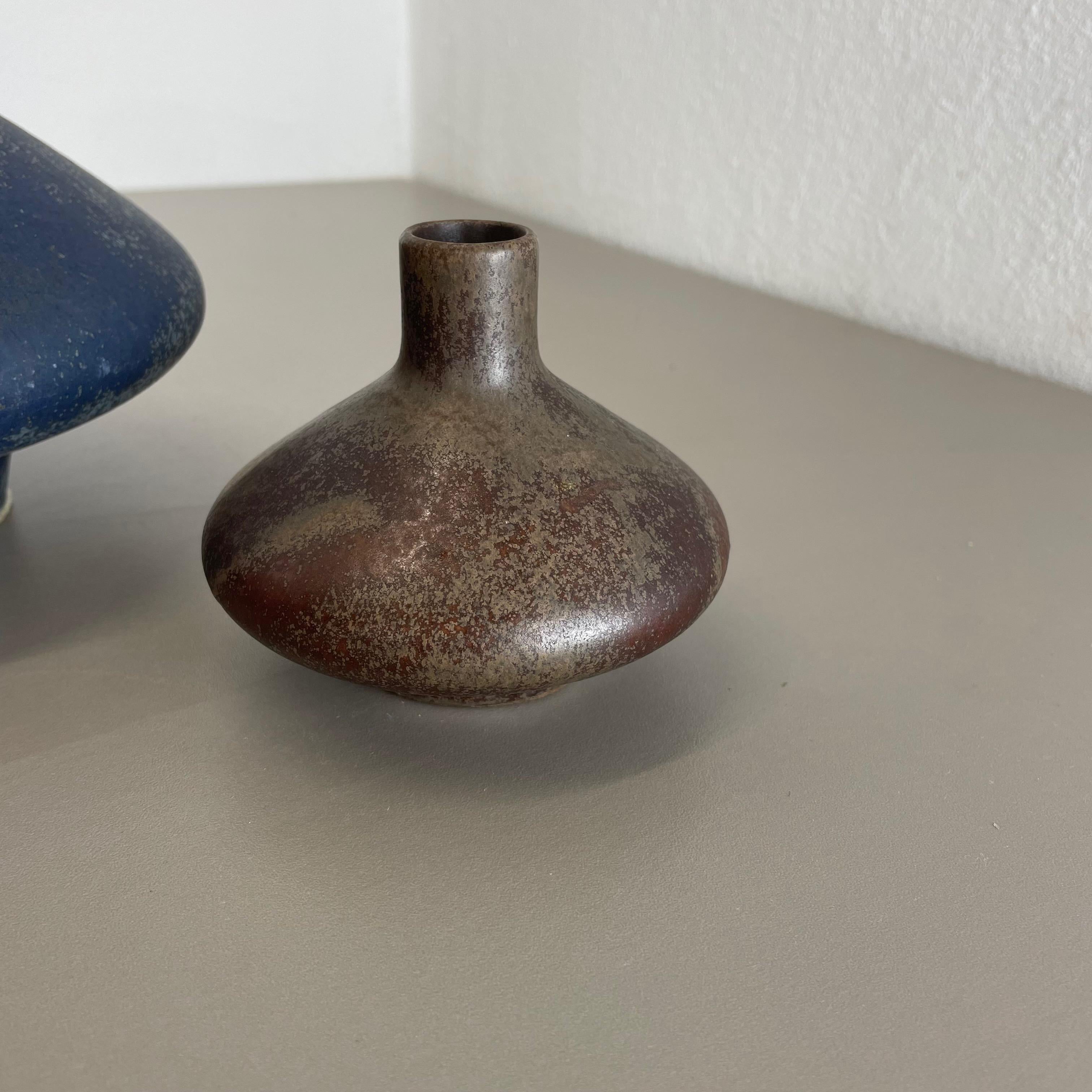 2er-Set farbenfrohe Studio-Keramik-Vasen-Objekte Otto Keramik, Deutschland 1970 im Angebot 1