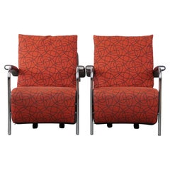 Set di 2 comode poltrone di design Leolux modello Scylla con cuscino aggiuntivo