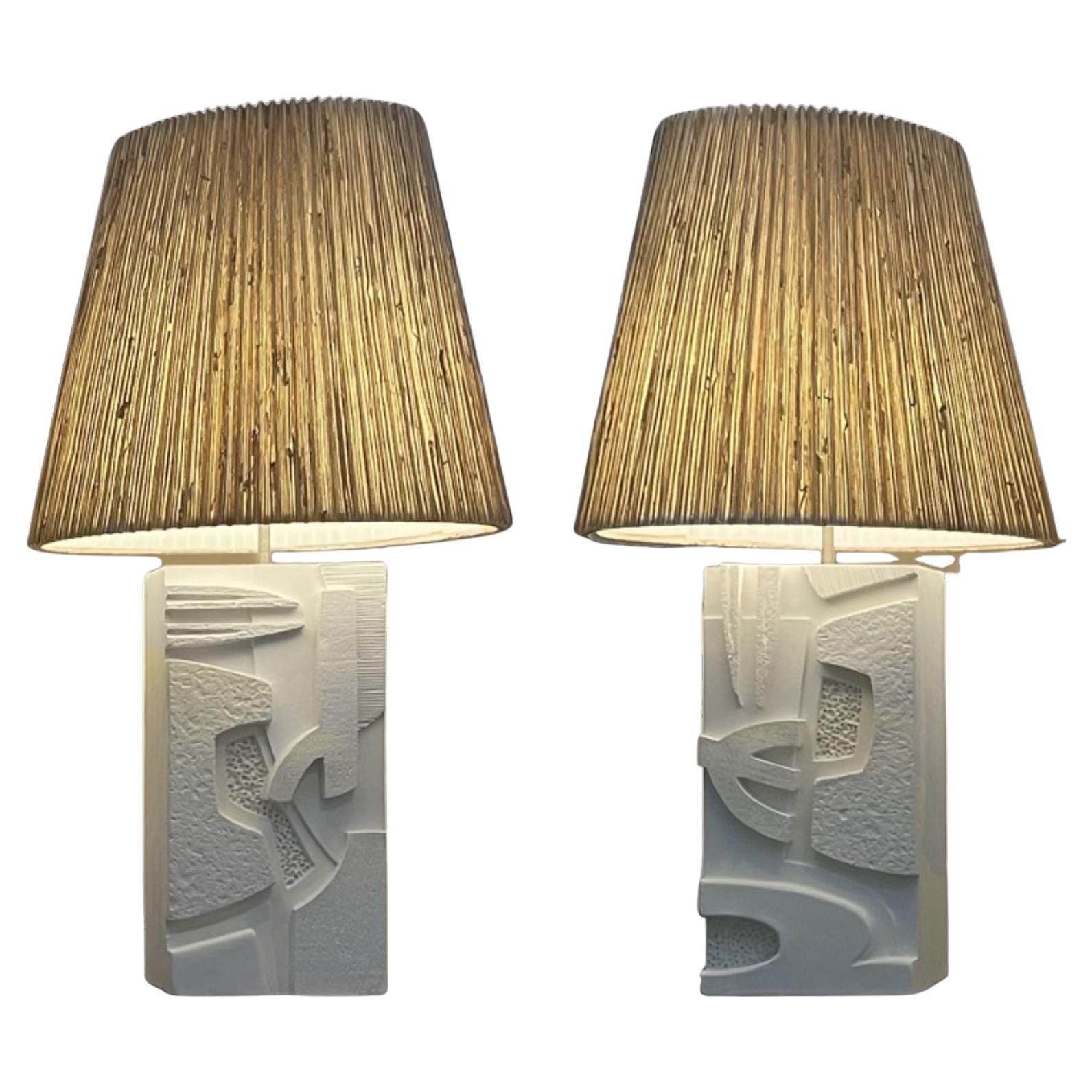 Set of 2 Complementary Pêle-mêle Table Lamps by Daniel Schneiger For Sale