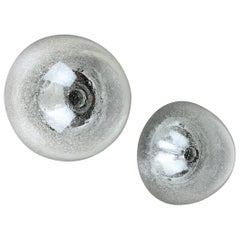 Set of 2 Cone Ice Glass Wall Light Made by Hoffmeister Leuchten, Germany