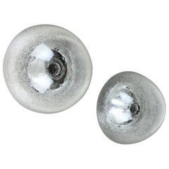 Set of 2 Cone Ice Glass Wall Light Made by Hoffmeister Leuchten, Germany