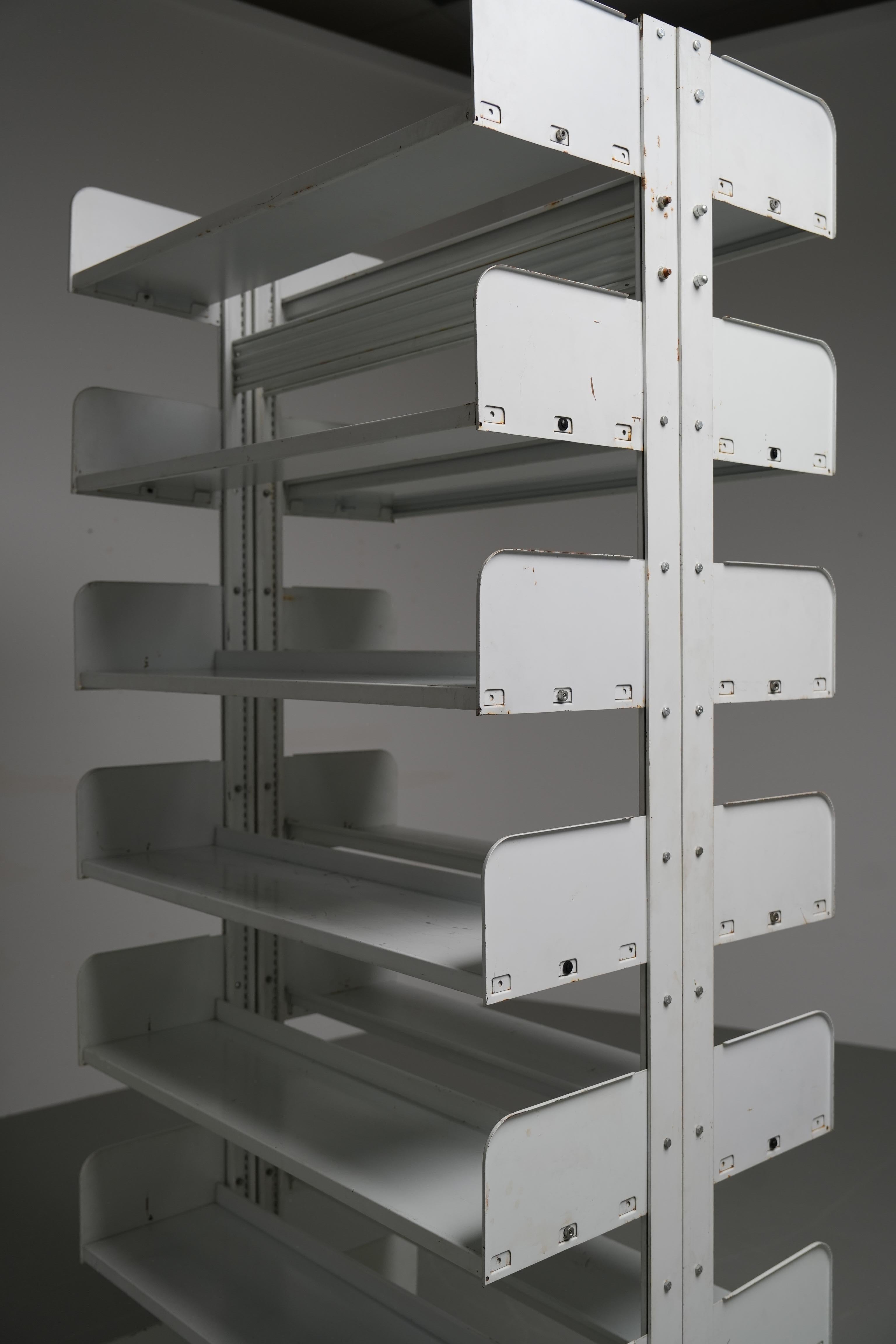Steel Set of 2 'Congresso' modular freestanding shelves by Lips Vago, Italy, 1960's