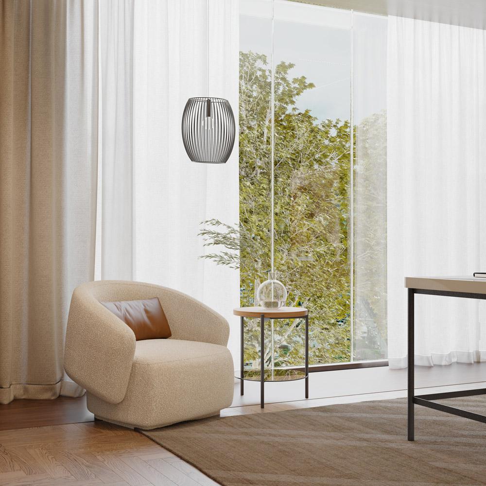 XXI secolo e contemporaneo Set di 2 poltrone contemporanee con design curvo, boucle bianco/crema in vendita