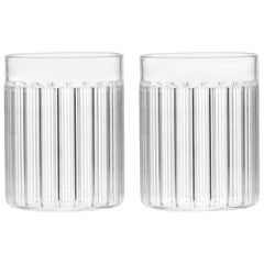 EU Clients Set of 2 Contemporary Czech Minimal Bessho Tumbler Glasses, in Stock