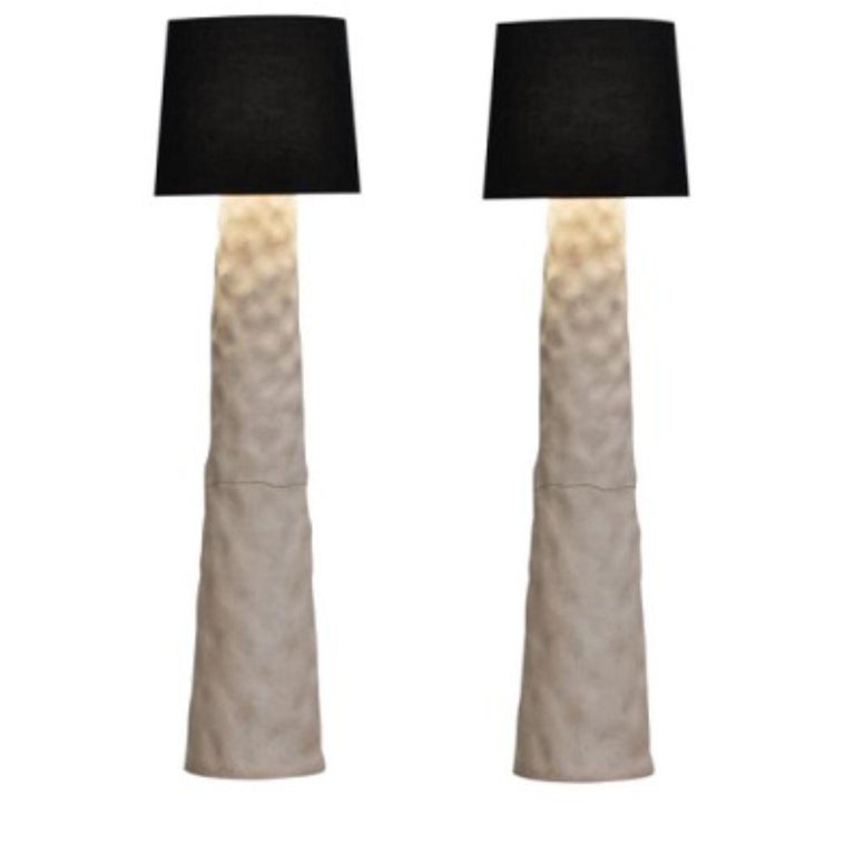 Set of 2 Contemporary floor lamps by FAINA
Design: Victoriya Yakusha
Material: Cotton, ceramics
Dimensions: 50 x 170 cm
Weight: 50 kg

*All our lamps can be wired according to each country. If sold to the USA it will be wired for the USA for