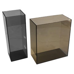 In Stock in Los Angeles, Set of 2 Contemporary Glass Vases, Made in Italy