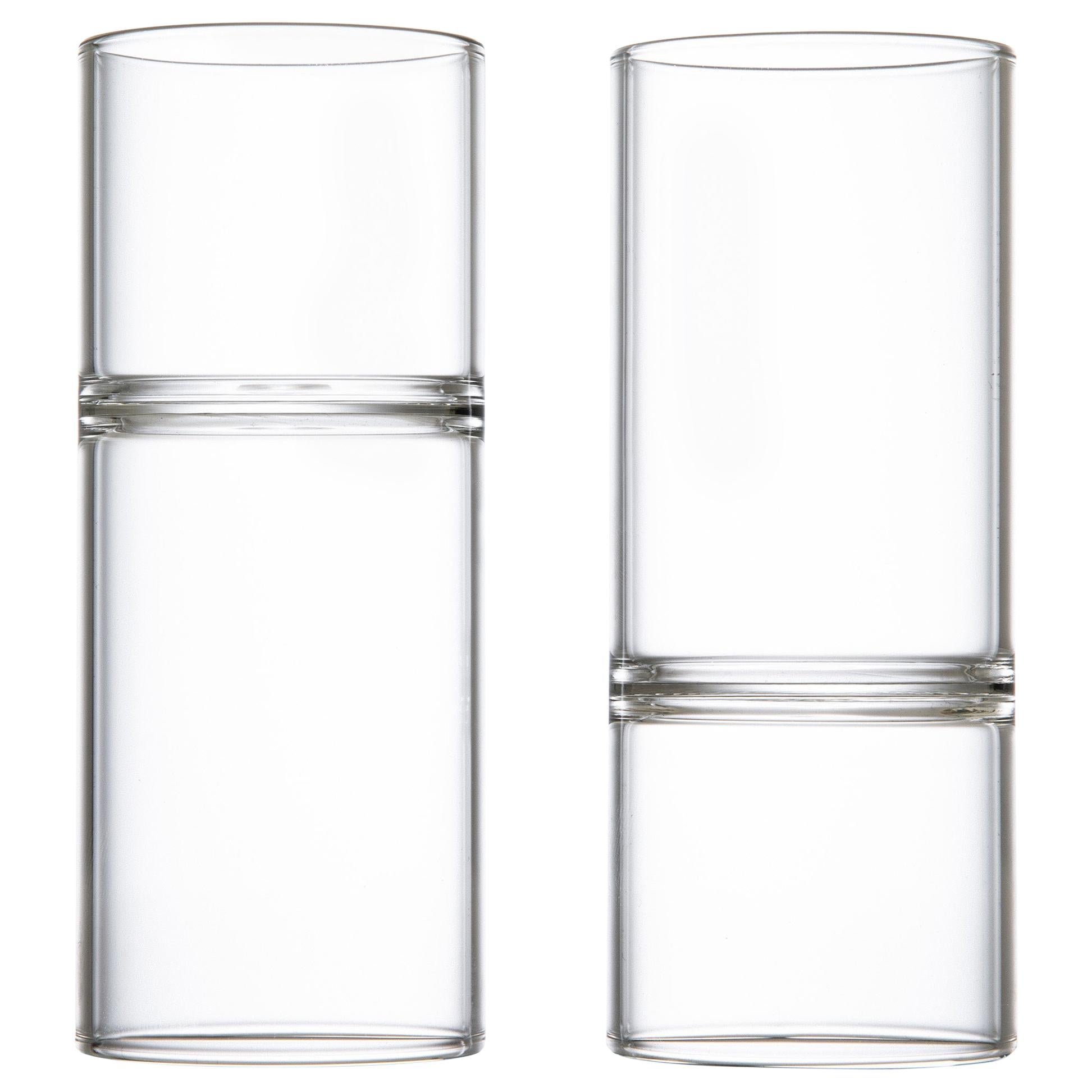 fferrone Set of 2 Contemporary Minimal Revolution Liqueur/Espresso Glasses 