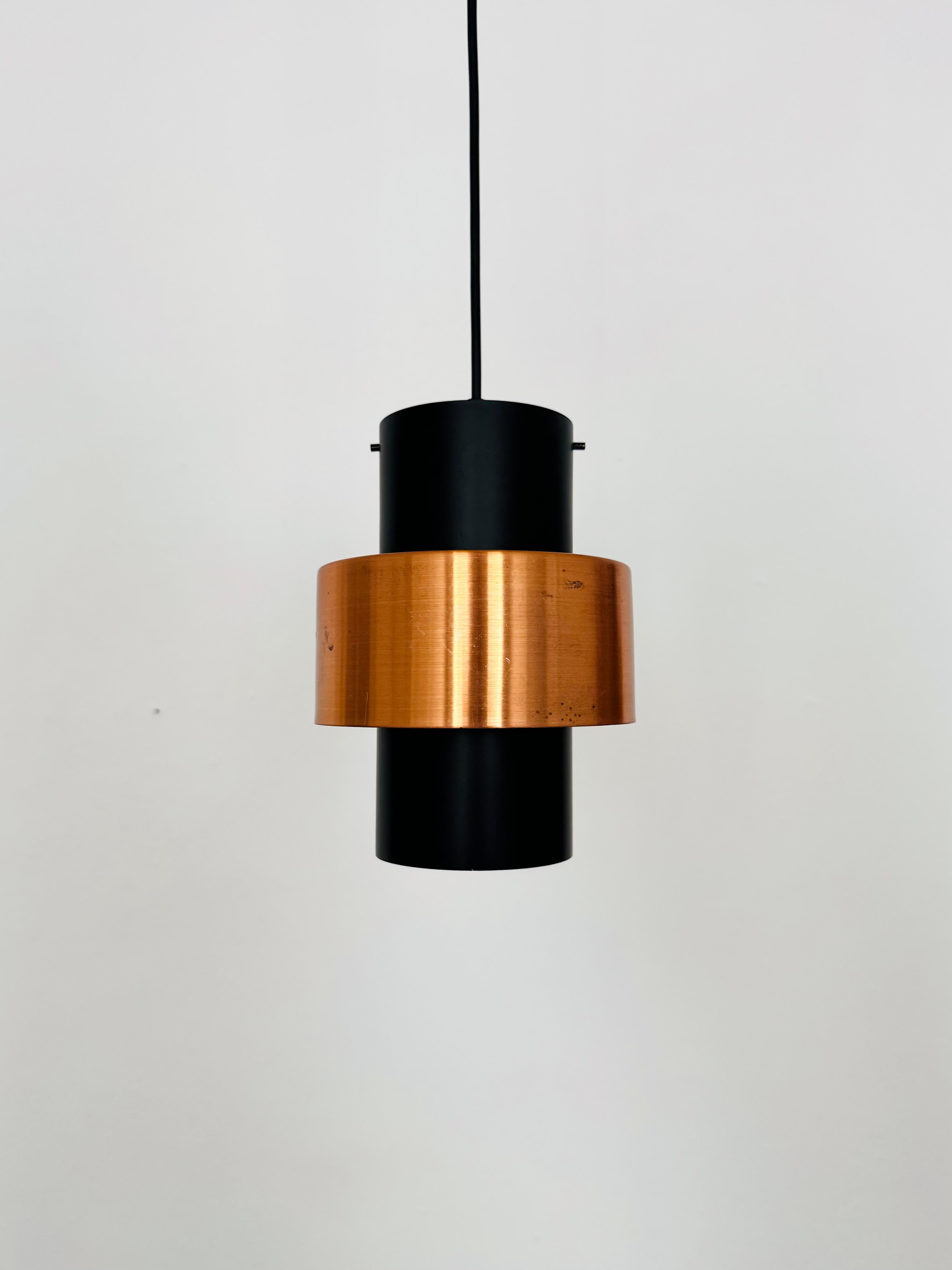 Scandinavo moderno Set of 2 Copper Pendant Lamps in vendita