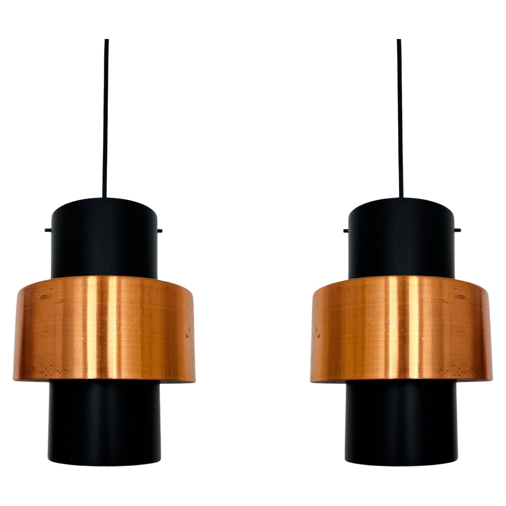 Set of 2 Copper Pendant Lamps