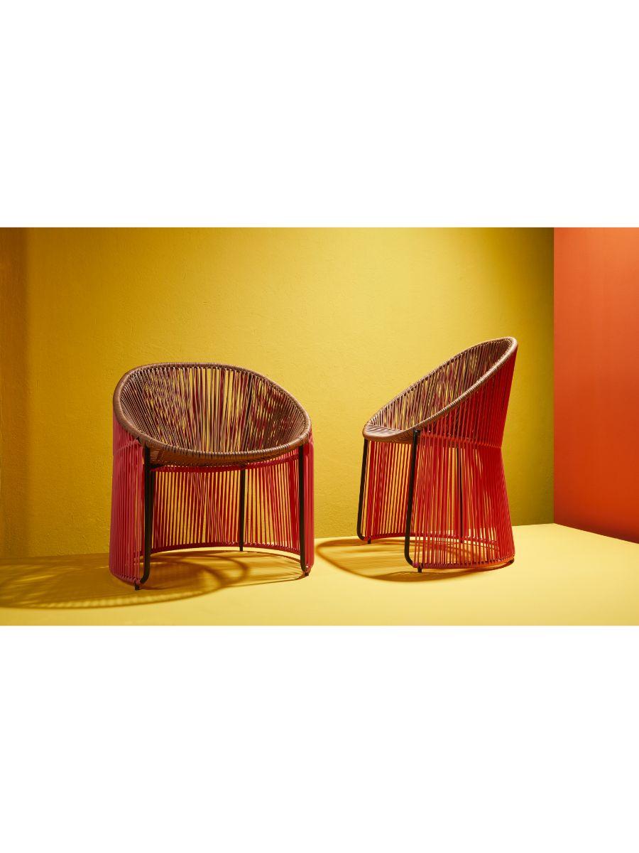 Contemporary Set of 2 Coral Cartagenas Lounge Chair by Sebastian Herkner