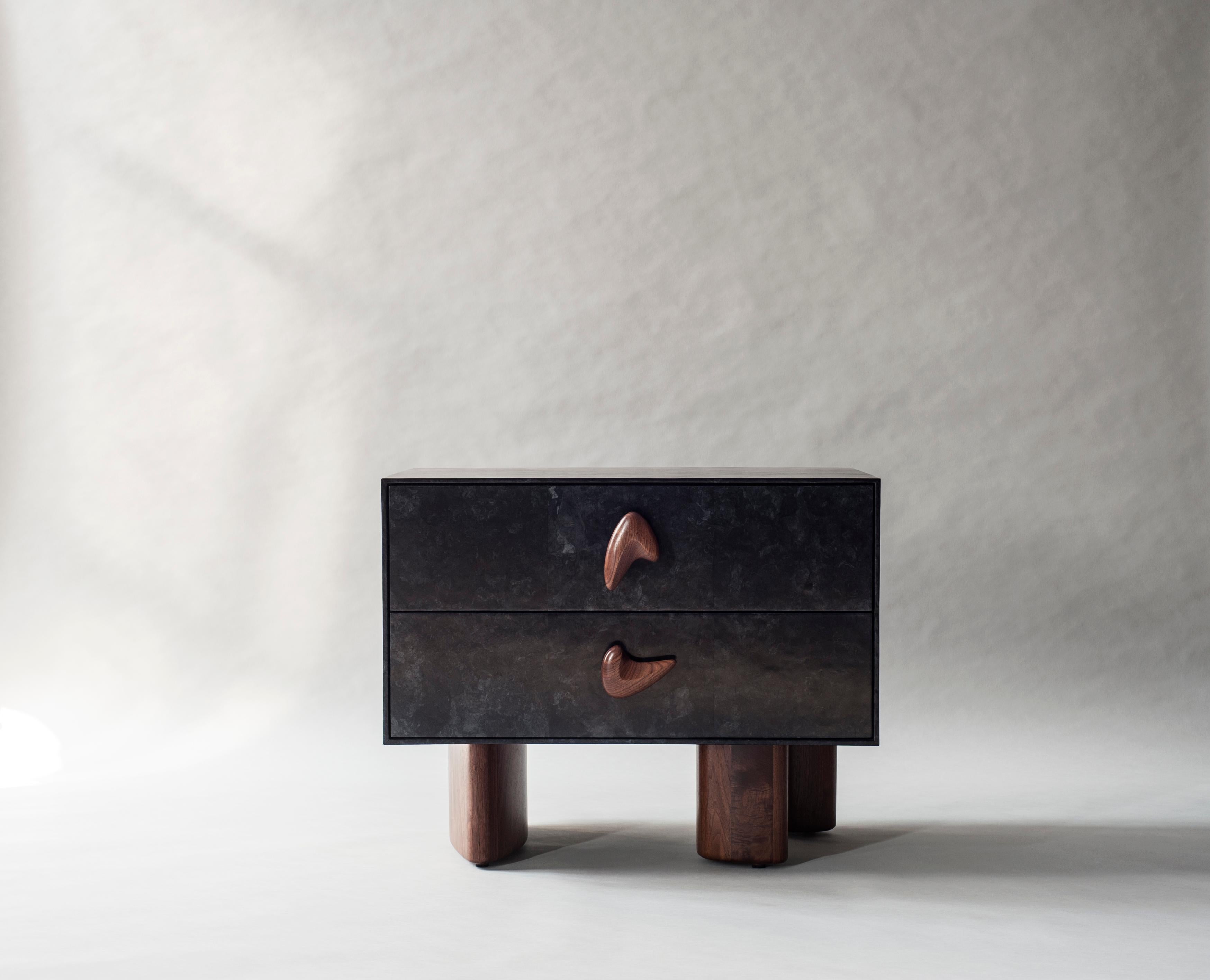 Contemporary Set of 2 Corbu Bedside Table by DeMuro Das