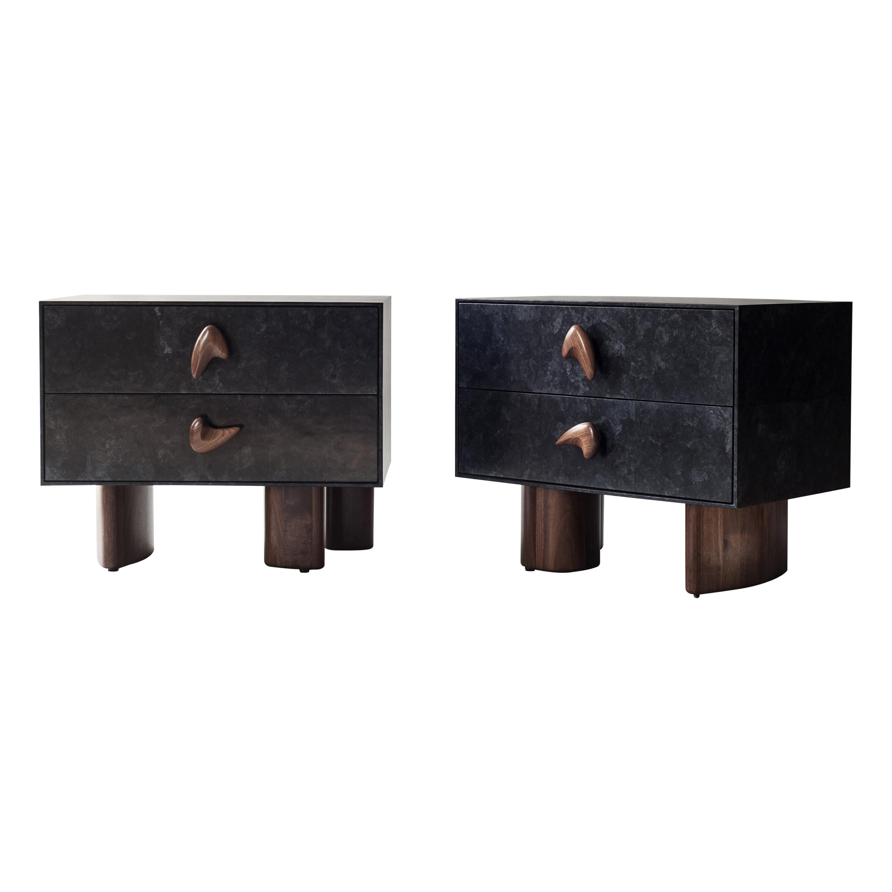 Set of 2 Corbu Bedside Table by DeMuro Das