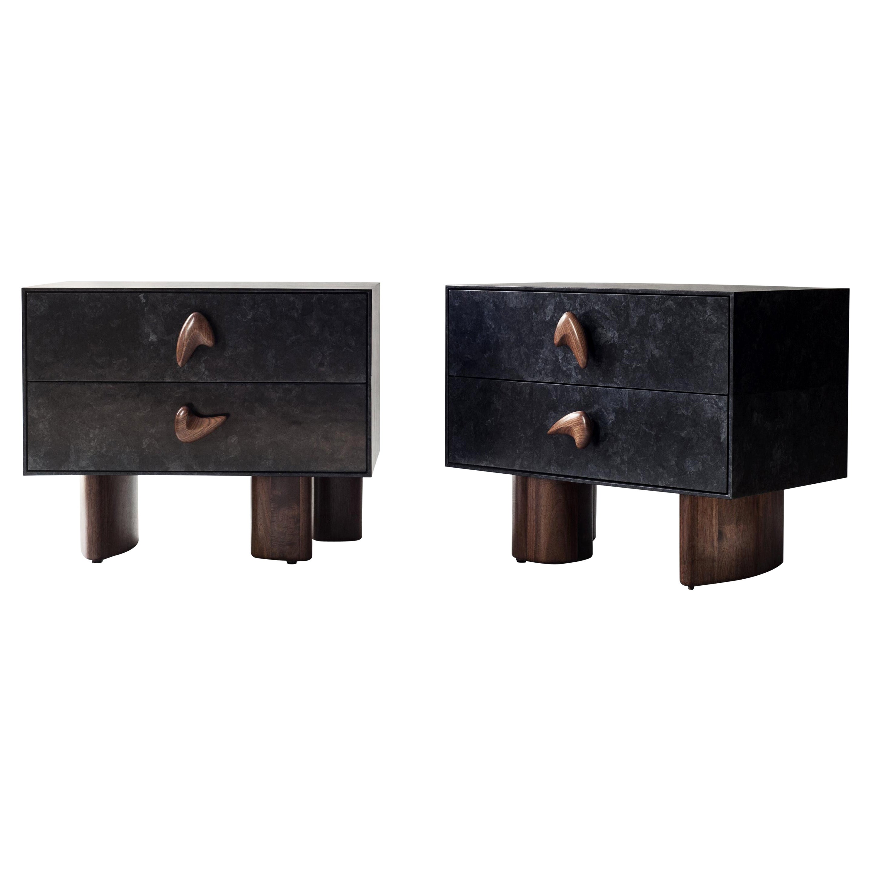 Set of 2 Corbu Bedside Table by DeMuro Das For Sale