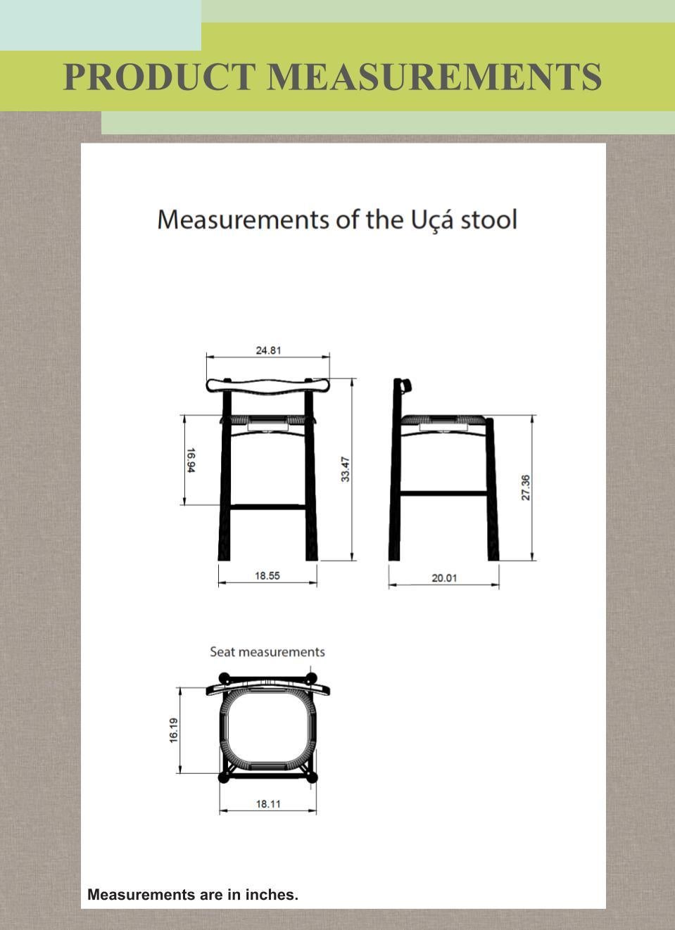 Set of 2 Counter Stool Uçá. All solid wood. For Sale 3