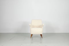 Set of 2 Cream Coloured Italian Marine Armchairs from the 1950s