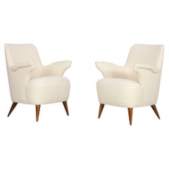 Used Set of 2 Cream Coloured Italian Marine Armchairs from the 1950s