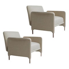 Ensemble de 2 fauteuils Carson couleur crème par Collector