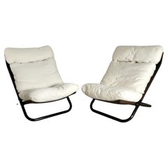 Set of 2 Cross armchairs by Marcello Cuneo for Arflex 70's, Italy