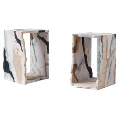 Set of 2 Crust N°1 Side Tables by Estudio Rafael Freyre