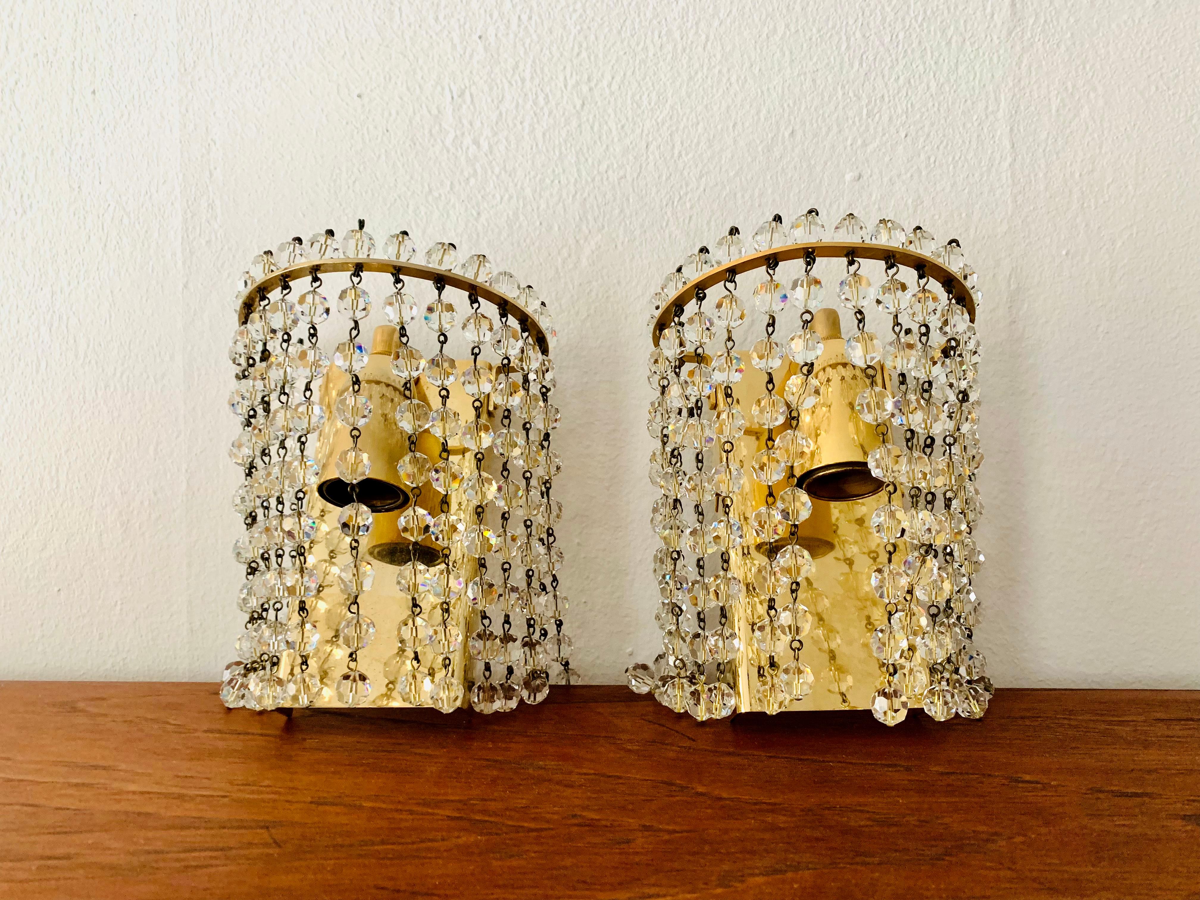 Juego de 2 apliques de cristal by Palwa en venta 6