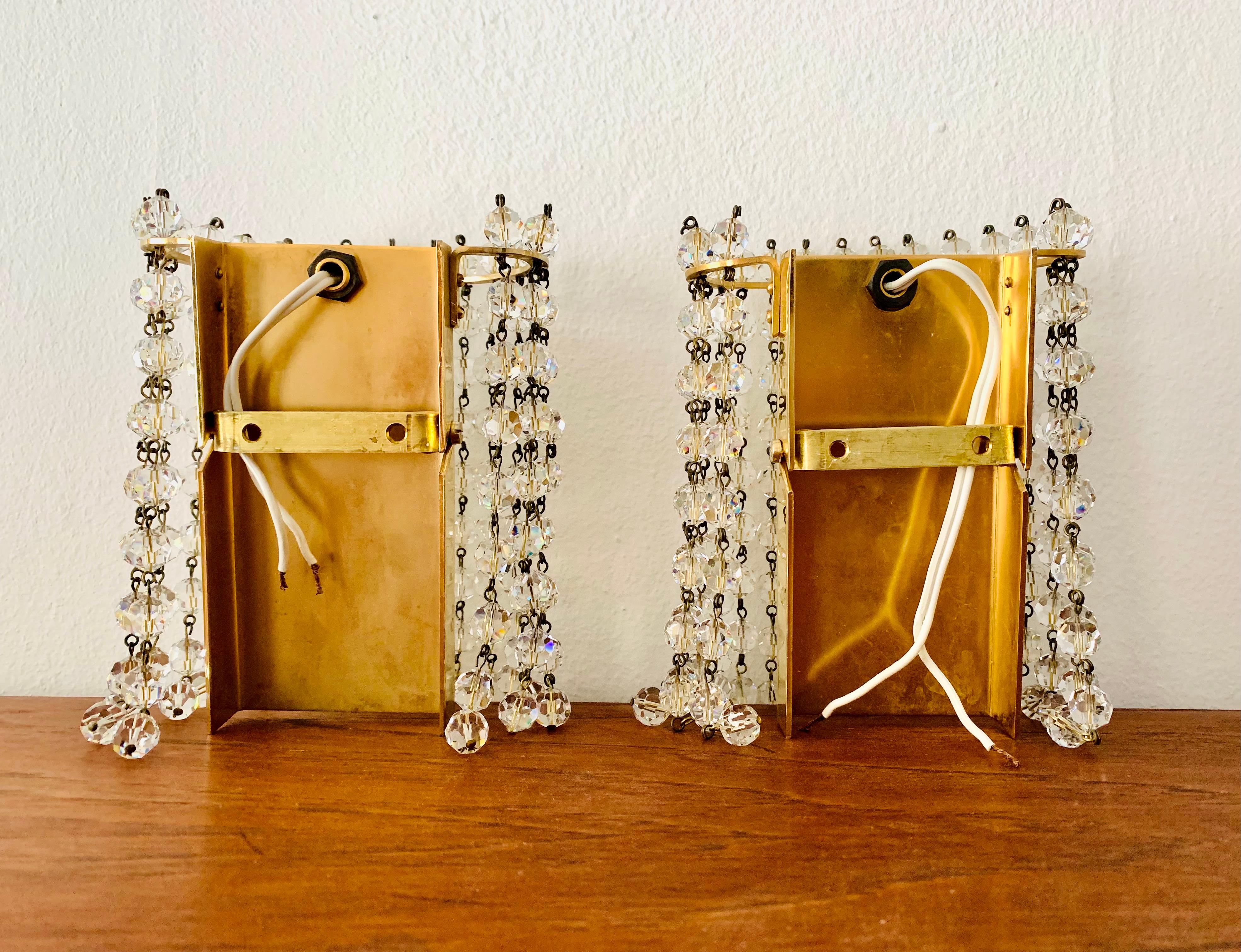 Juego de 2 apliques de cristal by Palwa en venta 7