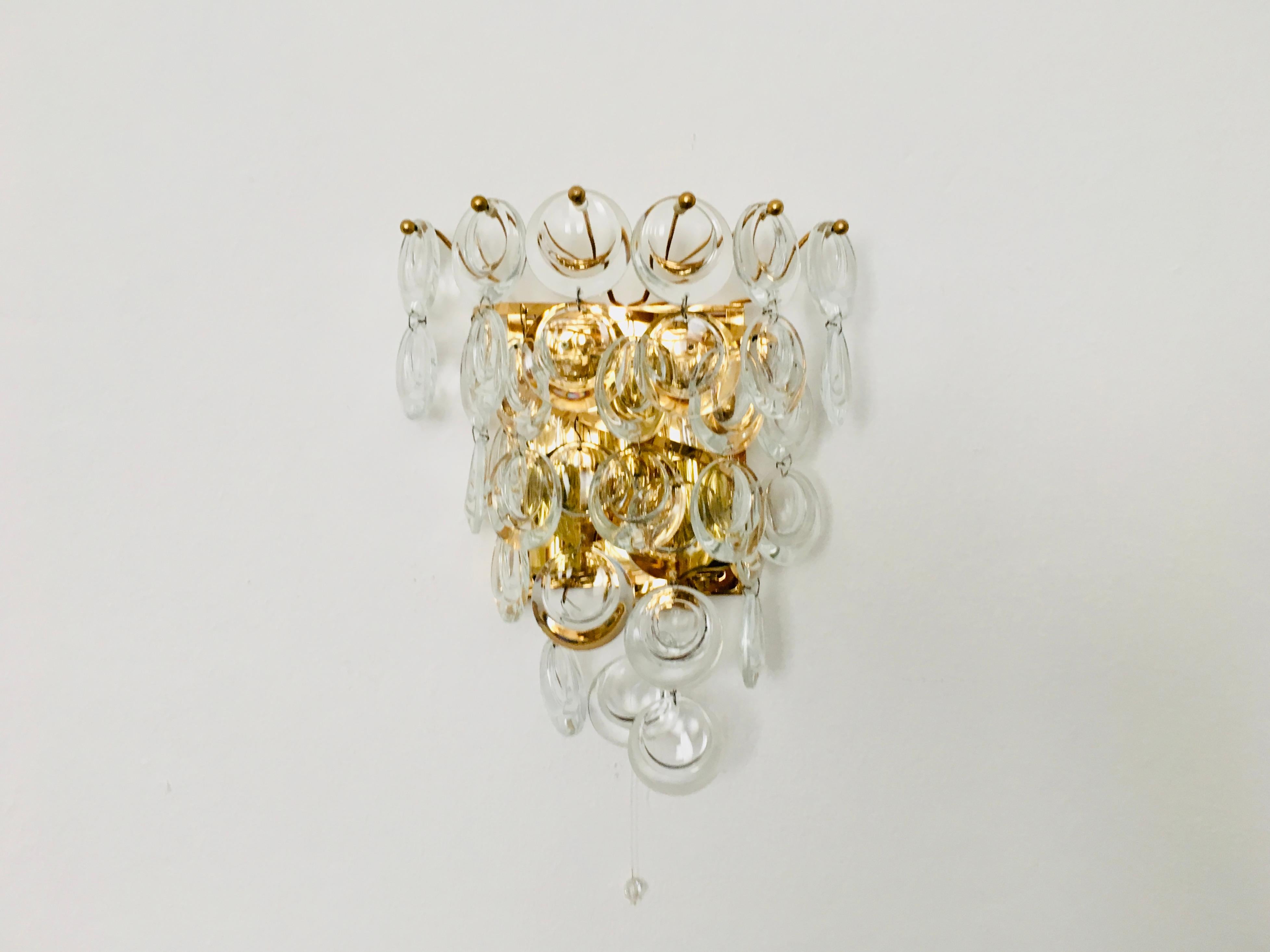 Juego de 2 apliques de cristal by Palwa Regencia de Hollywood en venta