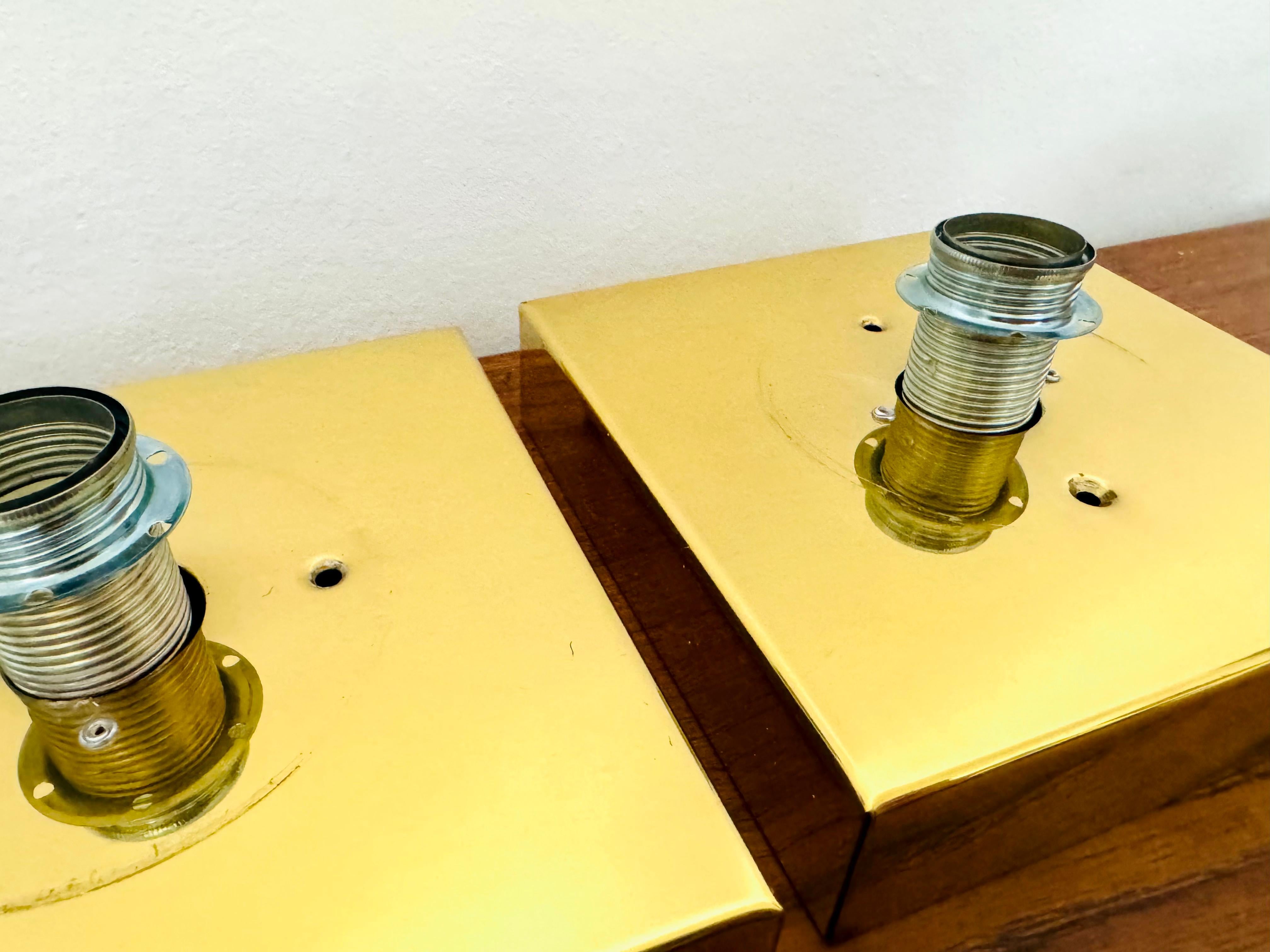 Juego de 2 lámparas de pared o empotrables de cristal by Cosack en venta 6