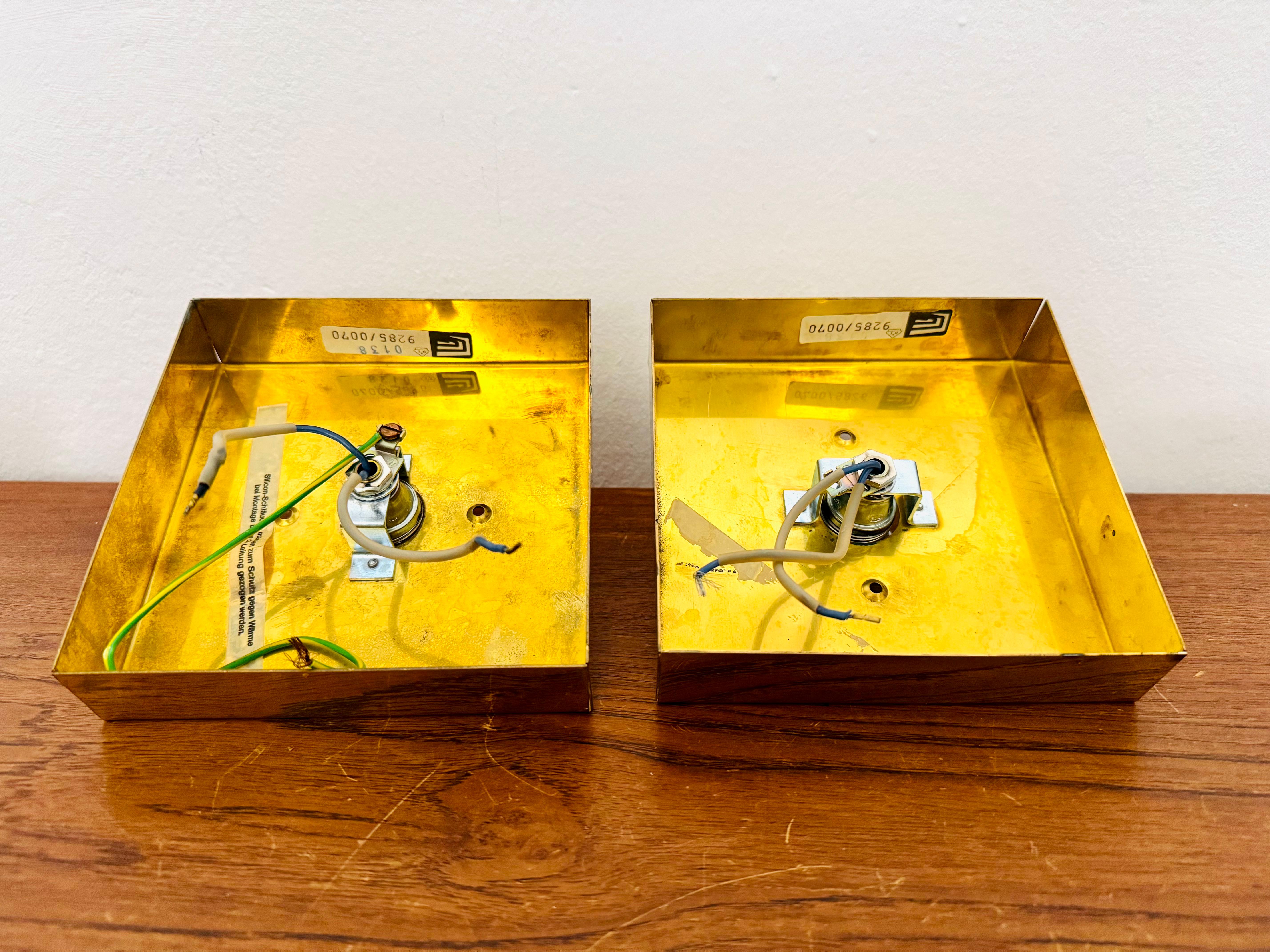 Juego de 2 lámparas de pared o empotrables de cristal by Cosack en venta 8