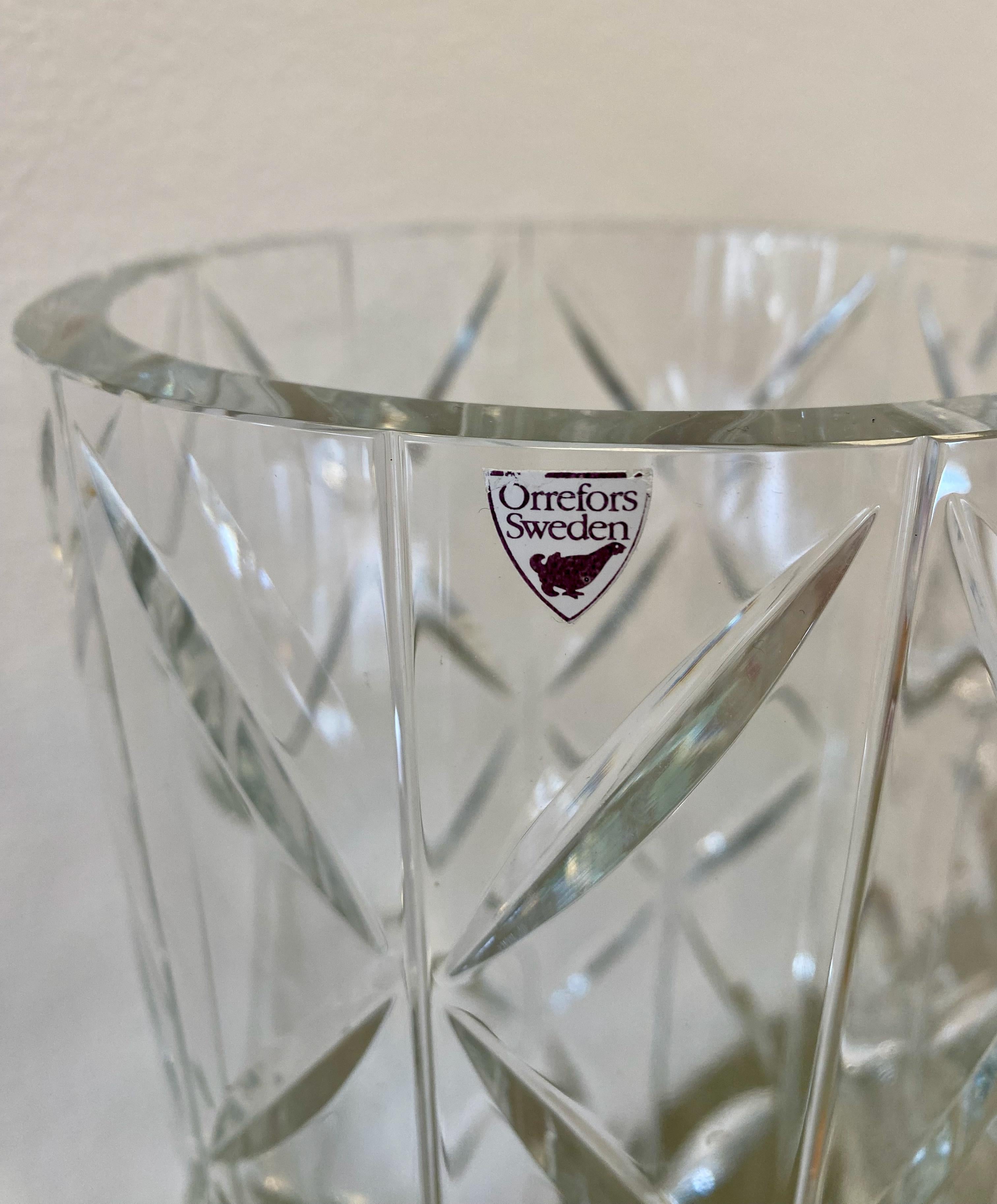 Swedish Set of 2 crystal vases by Ingegerd Råman for Orrefors.