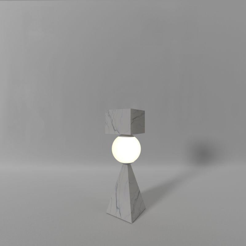 Post-Modern Set of 2, CS Class, Table Lamp, Carrara by Sissy Daniele For Sale
