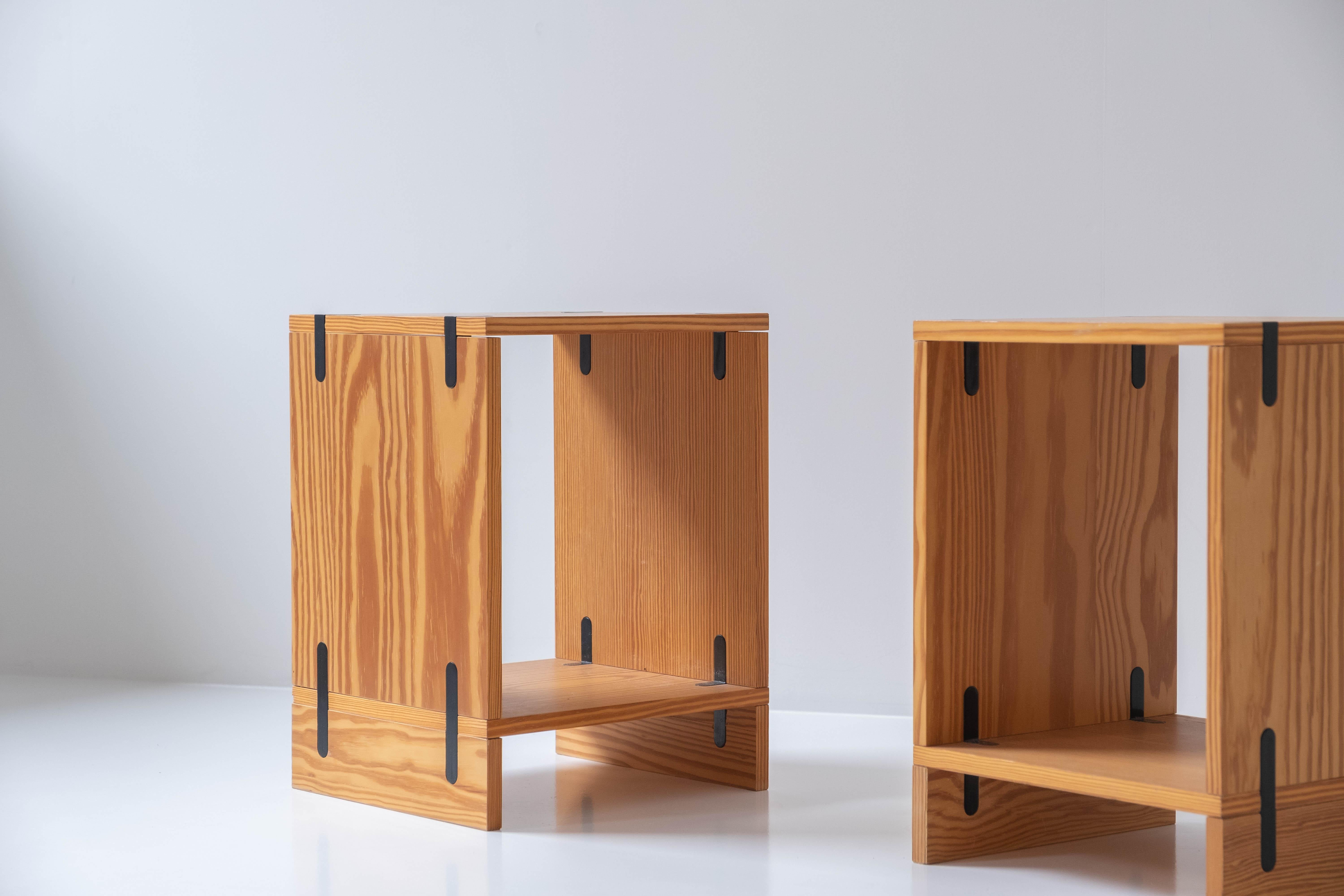 Scandinavian Modern Set of 2 ‘Cubex’ Side Tables by Poul Cadovius for Cado, Denmark 1960s