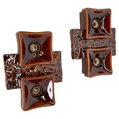 Set of 2 Cubic "POP ART" Fat Lava Wall Light by Traudl Brunnquell, Germany 1960s